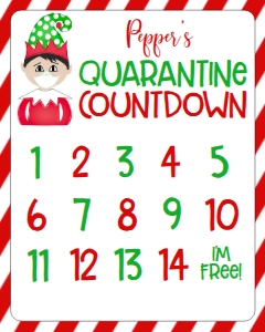 Christmas Elf Countdown Quarantine Boy Red: Christmas Elf Quarantine Kit