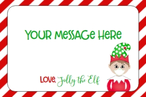Christmas Elf Blank Stationery Quarantine BRM1: Christmas Elf Welcome Letter Elf Quarantine RBM1
