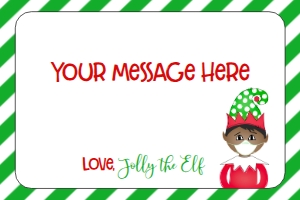 Christmas Elf Blank Stationery Quarantine BGM1: Elf Note Cards with Sayings Quarantine Green