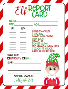 Christmas Elf Quarantine Report Card RBM1: Christmas Elf Welcome Letter Elf Quarantine RBM1