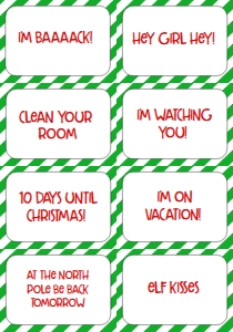 Elf Note Cards with Sayings Quarantine Green: Christmas Elf Welcome Letter Elfx2 GreenBoys