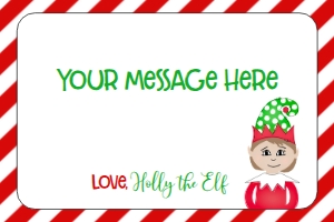 Christmas Elf Blank Stationery Girl Red: Christmas Elf Welcome Letter Elf Girl