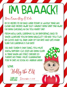 Christmas Elf Welcome Letter Elf Girl: Christmas Elf Welcome Letter Elf Girl