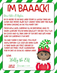 Christmas Elf Welcome Letter Elf Girl Green: Christmas Elf Welcome Letter Elf Girl Green