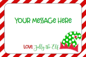 Christmas Elf Blank Stationery Hat: Christmas Elf Welcome Letter hat