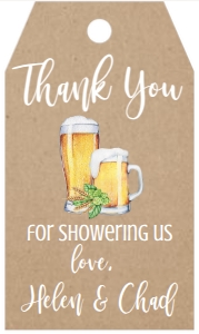 Engagement Love is Brewing Beer Hops Favor Tag: Engagement Love is Brewing Beer Hops