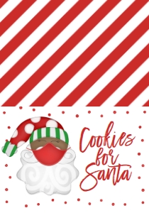 Christmas Party Santa Mask Invitation Green Food Tent AA: Christmas Party Santa Mask Invitation Green AA