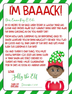 Christmas Elf Welcome Letter Elf Green: Christmas Elf Welcome Letter Elf Green