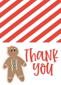 Birthday Christmas Cookie First Birthday Invitation Girl new Thank you Card: Birthday Christmas Cookie First Birthday Invitation Girl new