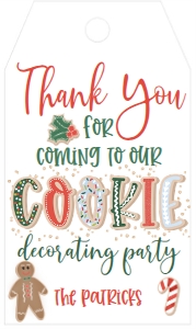 Christmas CookieDecorating Invitation DPArt Favor Tag: Christmas Cookie Exchange Oh Snap Invitation Dpart