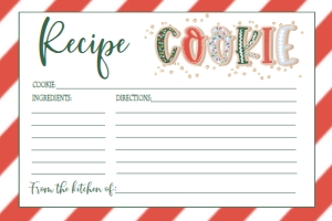 Christmas CookieDecorating Invitation DPArt Recipe Card: Christmas Cookie Exchange Oh Snap Invitation Dpart