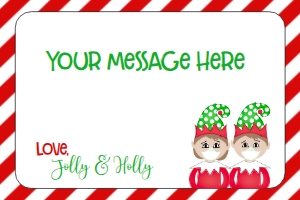 Christmas Elf Blank Stationery Quarantine RGBM1: Christmas Elf Welcome Letter Elfx2 Quarantine RBGM1