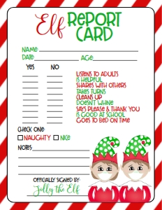 Christmas Elf Quarantine Report Card RBGM1: Christmas Elf Welcome Letter Elfx2 Quarantine RBGM1