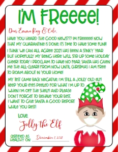 Christmas Elf Free Letter Elf Quarantine RBM1H design preview