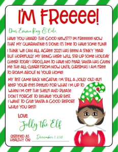 Christmas Elf Free Letter Elf Girl Quarantine GGM1H: Christmas Elf Free Letter Elf Girl Quarantine GGM1H