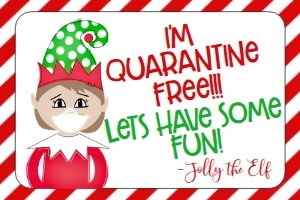 Christmas Elf Girl Quarantine Free Stationary RGM1H: Christmas Elf Free Letter Elf Girl Quarantine RGM1H