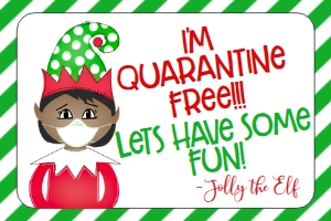 Christmas Elf Girl Quarantine Free Stationary GGM1H: Christmas Elf Free Letter Elf Girl Quarantine GGM1H