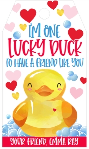 Valentine Lucky Duck 2 tag: Valentine Lucky Duck 2 Tag