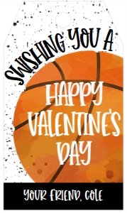 Valentine Basketball Swish Tag: Valentine Basketball Swish Tag