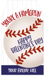 Valentine Baseball Splatter Tag: Valentine Baseball Splatter Tag