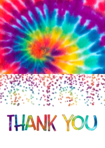 Birthday Foil Balloon Tie Dye 13 Thank You: Birthday Foil Balloon Tie Dye 13