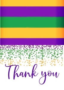 Birthday Foil Balloon Mardi Gras 13 Thank You: Birthday Foil Balloon Mardi Gras 13