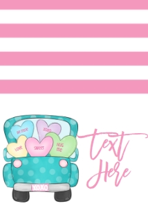 Valentine Birthday Aqua truck pastel Food Tent: Valentine Birthday Aqua truck pastel
