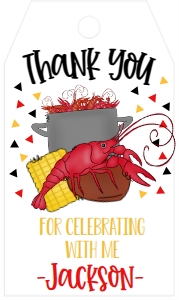 Crawfish Get Cray Birthday Favor Tag: Crawfish Get Cray Birthday