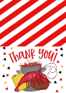 Crawfish Get Cray Birthday Thank You: Crawfish Boiling Sibling Birthday