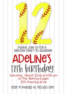 Birthday Number Softball: Birthday Number Softball