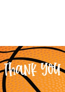Birthday Number Basketball Thank You: Birthday Number Basketball