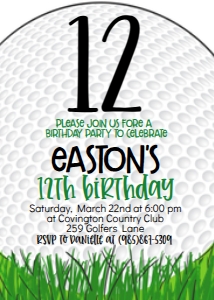 Birthday Number Golf design preview