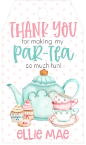 Birthday Par-Tea Cups 1 Favor Tag: Birthday Par-Tea Cups 1
