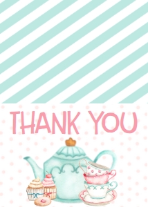 Birthday Par-Tea Cups 1 Thank You: Birthday Par-Tea Cups 1