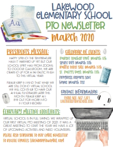 School Teacher PTO Newsletter Virtual: School Teacher PTO Newsletter Virtual