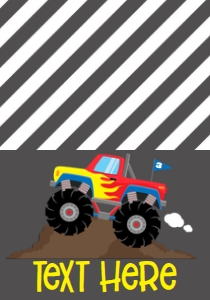 Birthday Monster Truck Red Food Tent: Birthday Monster Truck Red