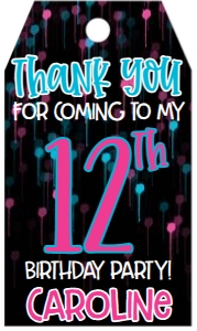 Birthday Number Music Favor Tag: Birthday Number Music