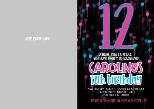 Birthday Number Music Photo Invite: Birthday Number Music