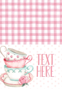 Birthday Rose Tea Party Food Tent: Birthday Rose Tea Party 7x5