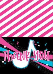 Birthday Music Note Thank You: Birthday Music Note