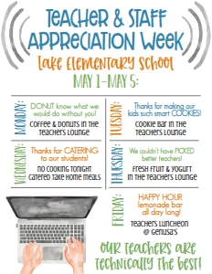 School Teacher Appreciation Favorite Things Technology design preview