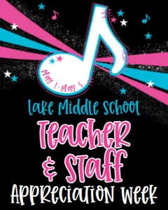 School Teacher Appreciation Music Note Welcome Sign 8x10: School Teacher Appreciation Week Music Note Weekly Itinerary