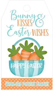 Easter Favor Tag Basket Wishes: Easter Favor Tag Basket Wishes