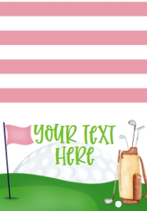Birthday Golf Flag Pink Food Tent: Birthday Golf Flag Pink
