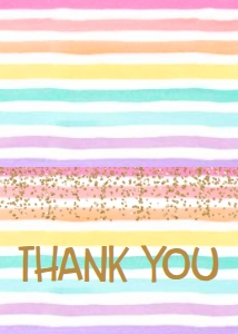 Birthday Foil Balloon Rainbow Gold Thank You: Birthday Foil Balloon Rainbow Gold