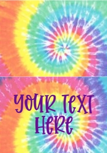 Birthday Tie Dye light Food Tent: Birthday Tie Dye light