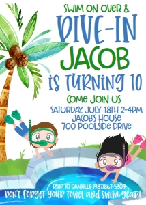Birthday Dive-In Pool Party: Birthday Dive-In Pool Party