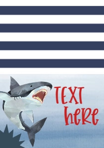 Birthday Shark bite Food Tent: Birthday Shark bite 7x5