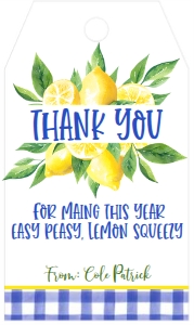 School Teacher Appreciation Week Lemon Favor Tag: School Teacher Appreciation Week Lemon Weekly Itinerary