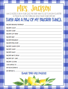 School Teacher Favorite Things Lemons: School Teacher Appreciation Week Lemon Weekly Itinerary